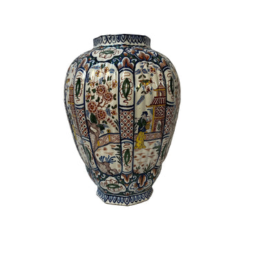 Jarrón de porcelana Delft estilo Imarí principios s.XX Bucarest Art & Antiques