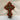 Crucifijo con benditera francés en bronce y madera sobre terciopelo rojo fines s.XIX Bucarest Art & Antiques