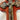 Crucifijo con benditera francés en bronce y madera sobre terciopelo rojo fines s.XIX Bucarest Art & Antiques