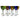 Juego de 11 copas de vidrio tallado diferentes colores Checoslovacas