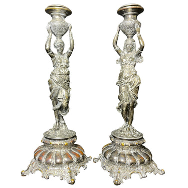 Centros de Mesa WMF, Alemania circa 1900 estilo Art Nouveau - estaño y bronce Bucarest Art & Antiques