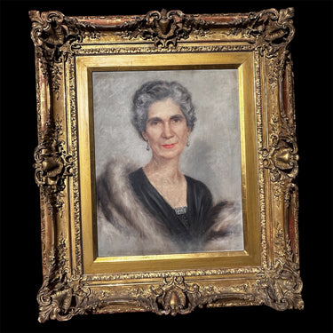 Favré - Óleo sobre tela retrato ‘Sra. Lecaros Izquierdo’ Bucarest Art & Antiques