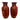 Par jarrones porcelana china esmalte Sang de Boeuf s.XIX