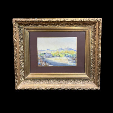 A. Valenzuela Llanos - Técnica mixta 'Camino de Papudo a la Ligua' 1902 Consignación
