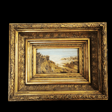 Alberto Valenzuela Llanos - Óleo sobre madera 'Paisaje Costa' Consignación