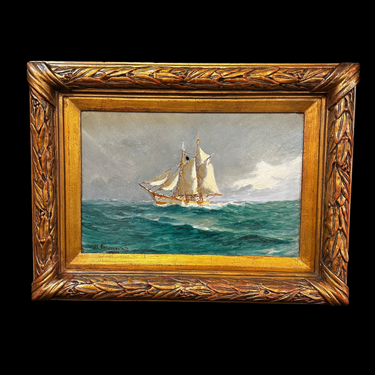 Álvaro Casanova Zenteno - Óleo sobre madera 'Velero en alta mar' Temporada26