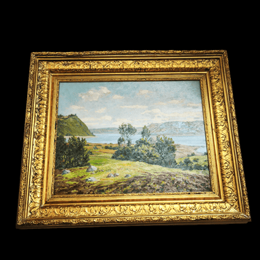 Anónimo - Óleo sobre madera 'Paisaje de valle' Temporada26