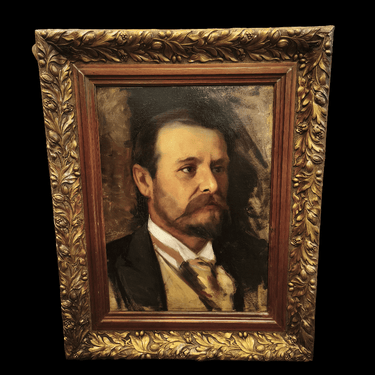Antonio Gonzalez Velázquez - Óleo sobre madera 'Autorretrato' Bucarest Art & Antiques