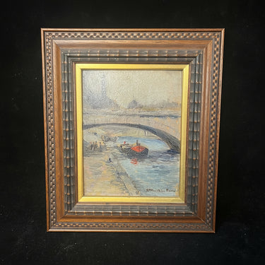 B.M Smith L. - Óleo sobre madera ‘Sena’ Bucarest Art & Antiques