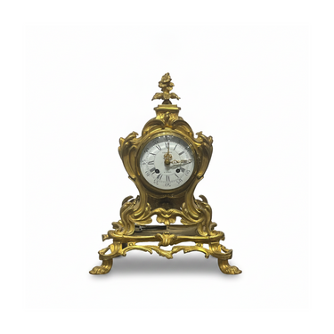 Foto de presentación mejorada — Reloj franc��s de chimenea en bronce dorado estilo Napoleón III