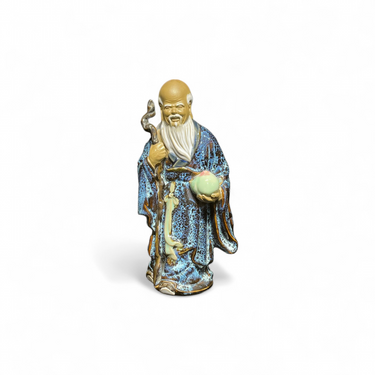 Foto de presentación mejorada — Figura de cerámica china de la deidad Shou Xing