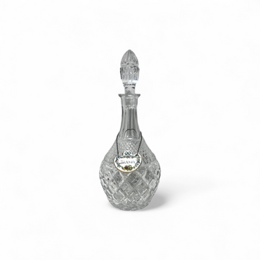 Foto de presentación mejorada — Decantador de cristal tallado para brandy Crown Staffordshire