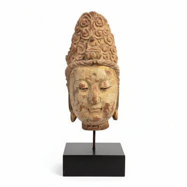 Cabeza Kwan Yin en madera | Bucarest Art Gallery Bucarest Art & Antiques