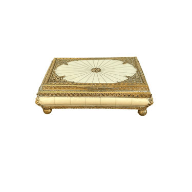 Caja musical navideña de bronce ‘Noche de paz’ Bucarest Art & Antiques