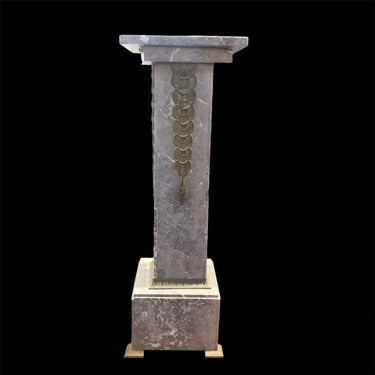 Columna de mármol gris y bronce Bucarest Art & Antiques