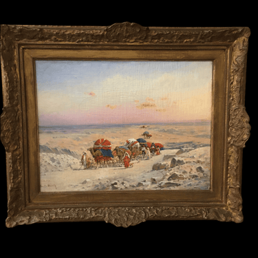 Emile Boivin - Óleo sobre tela ‘Caravana’ Bucarest Art & Antiques