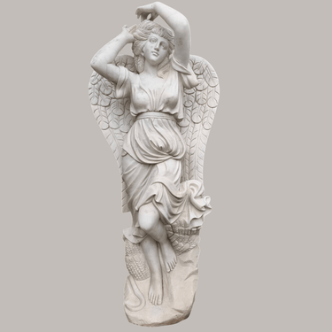 Escultura Ángel de las cuatro estaciones - Otoño en piedra mármol Bucarest Art & Antiques