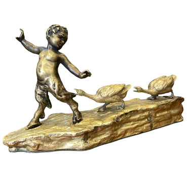 Escultura Austriaca joven sátiro por Besserdich | Bucarest Art Gallery Bucarest Art & Antiques