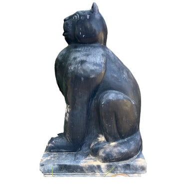 Escultura de gato estilo Botero en mármol | Bucarest Art Gallery Bucarest Art & Antiques