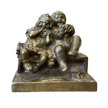Escultura niños riendo Juan Clarà Ayats | Bucarest Art Gallery Bucarest Art & Antiques