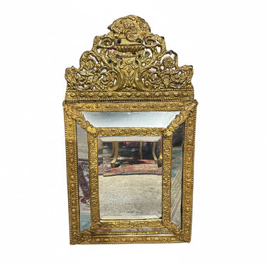 Espejo estilo Luis XIV Latón repujado y doble bisel Bucarest Art & Antiques
