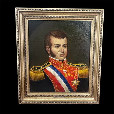 Fernando Ruiz - Óleo sobre tela retrato ‘Bernando O’Higgins’ Consignación