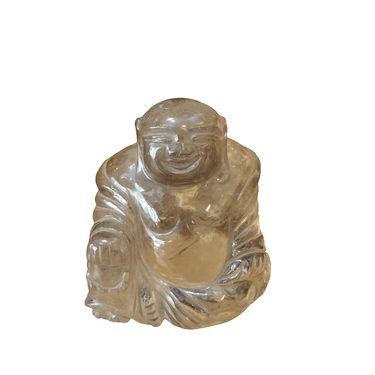Figura de monje chino en cristal de roca Bucarest Art & Antiques