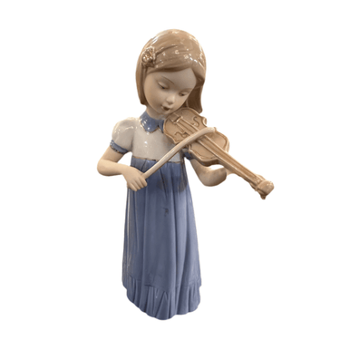 Figura de porcelana Lladró 'Niña con violín' Bucarest Art & Antiques