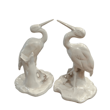 Figuras de porcelana Alemana Bavaria 'Grullas' Bucarest Art & Antiques