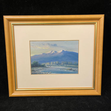 Florencio Vial - Óleo sobre papel ‘Valle y cordillera’ Bucarest Art & Antiques