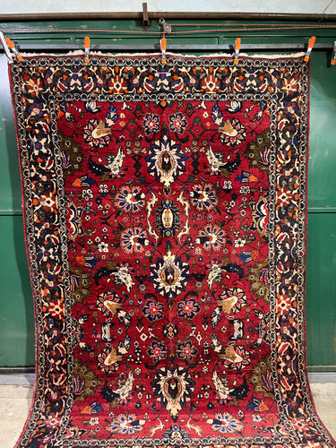 Gran alfombra persa Sarok lana hecha a mano motivos florales 200x300 cms. Colección Exclusiva