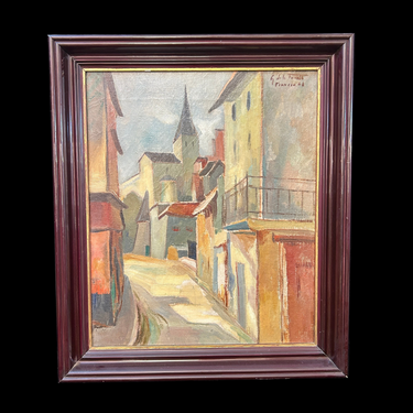 Gregorio de la Fuente - Óleo sobre tela 'Francia 48' Bucarest Art & Antiques