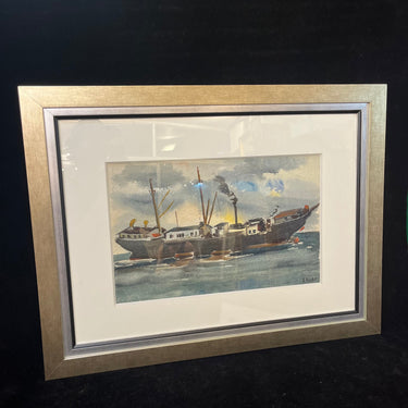 Israel Roa - Acuarela sobre papel ‘Barco’ Colección Exclusiva
