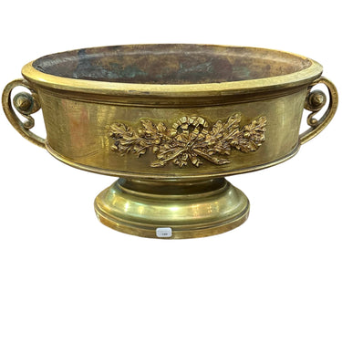Jardinera Imperio de bronce dorado con asas s.XIX Colección Exclusiva