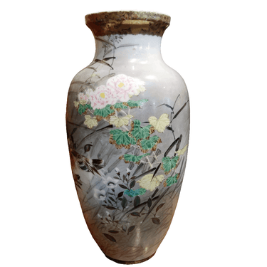 Jarrón de porcelana japonesa diseños florales y patos Bucarest Art & Antiques