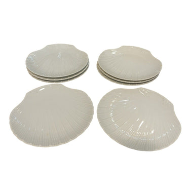 Juego de platos de ostras para ocho personas diseño de concha Bucarest Art & Antiques