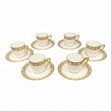 Juego de Tazas de Café Seis Personas Limoges P. P. | Bucarest Art Gallery Bucarest Art & Antiques