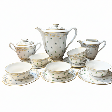 Juego de Té de Porcelana Ocho Personas Personas Limoges LN | Bucarest Art Gallery Bucarest Art & Antiques