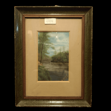Laurent - Pastel sobre papel 'Paisaje a la orilla del río' Bucarest Art & Antiques