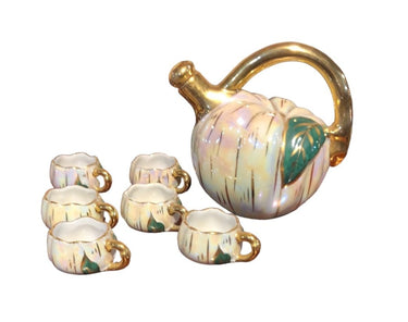 Licorera de porcelana calabaza para seis personas Berry-Limoges Bucarest Art & Antiques