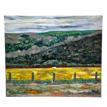 Luis Márquez - Óleo sobre tela paisaje de carretera 2013 Bucarest Art & Antiques