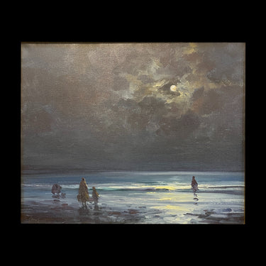 Manuel Maldonado 'Manoly' - Óleo sobre tela 'Mujeres, la Luna y el mar' Colección Exclusiva