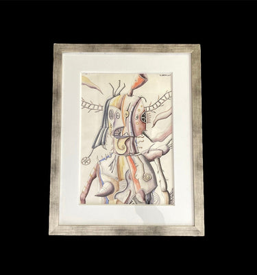 Oscar Barra - Acuarela "Cuerpo fantastico" | Bucarest Art Gallery Bucarest Art & Antiques