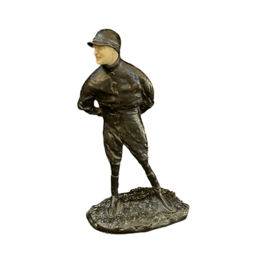 P.E Goureaud - Figura francesa bronce y marfil crisoelefantina Max Dearly vestido de Jinete Bucarest Art & Antiques