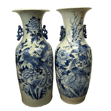 Par de jarrones de cerámica y porcelana | Bucarest Art Gallery Bucarest Art & Antiques