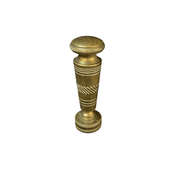 Sello de bronce Art Deco tallado iniciales TRA Bucarest Art & Antiques