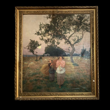 Victor Binet - Óleo "Las campesinas" | Bucarest Art Gallery Consignación
