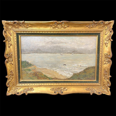 Víctor Brugairolles - Óleo sobre tela ‘Paisaje nublado de playa’ Temporada26