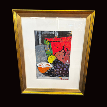 Vittorio Queirolo - Acrílico sobre papel 'Bodegón Frutal' Bucarest Art & Antiques