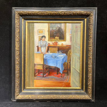 Exequiel Plaza - Óleo sobre tela 'Comedor'